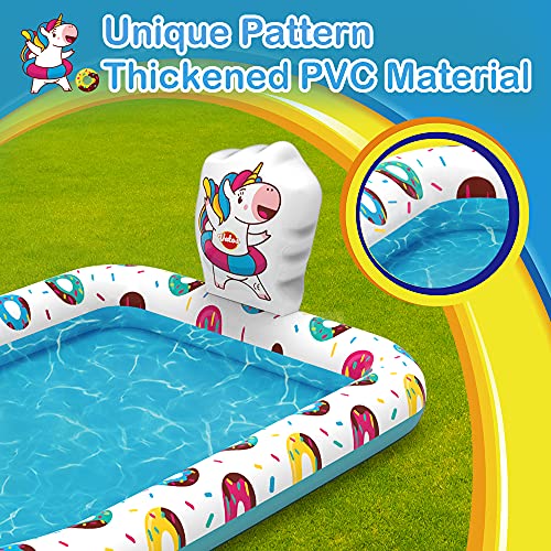 VATOS Splash Pad Sprinkler kinderbadje speelmat 170 x 115 cm waterspeelmat waterspeelgoed voor kinderen tuin outdoor… - Image 8