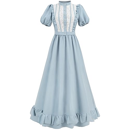 CR ROLECOS Edwardian Dress for Women 1800s Victorian Dresses Medieval
