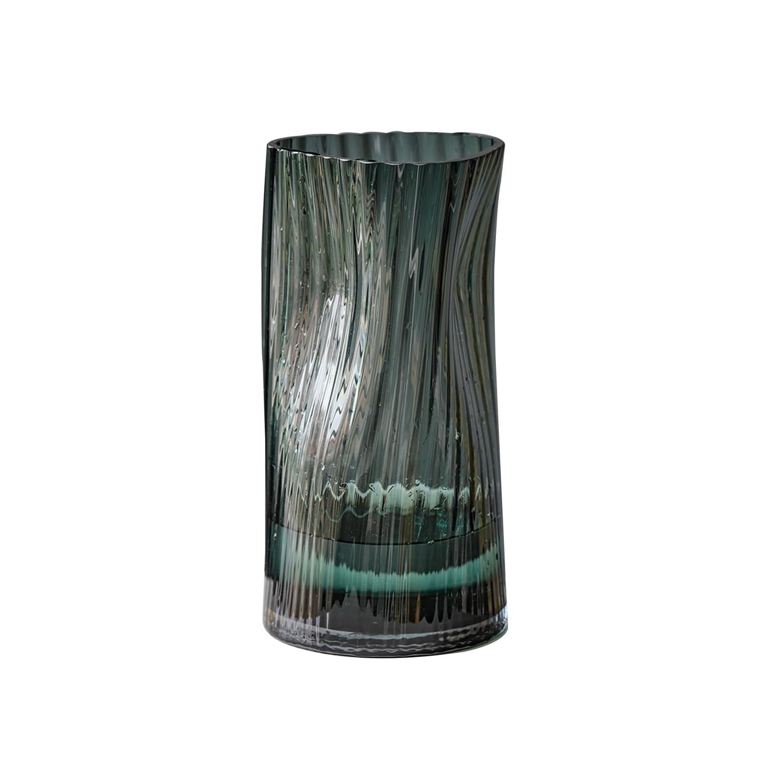 Vase décoratif rayé moderne 16x30cm pour ornament de table de salon et bureau