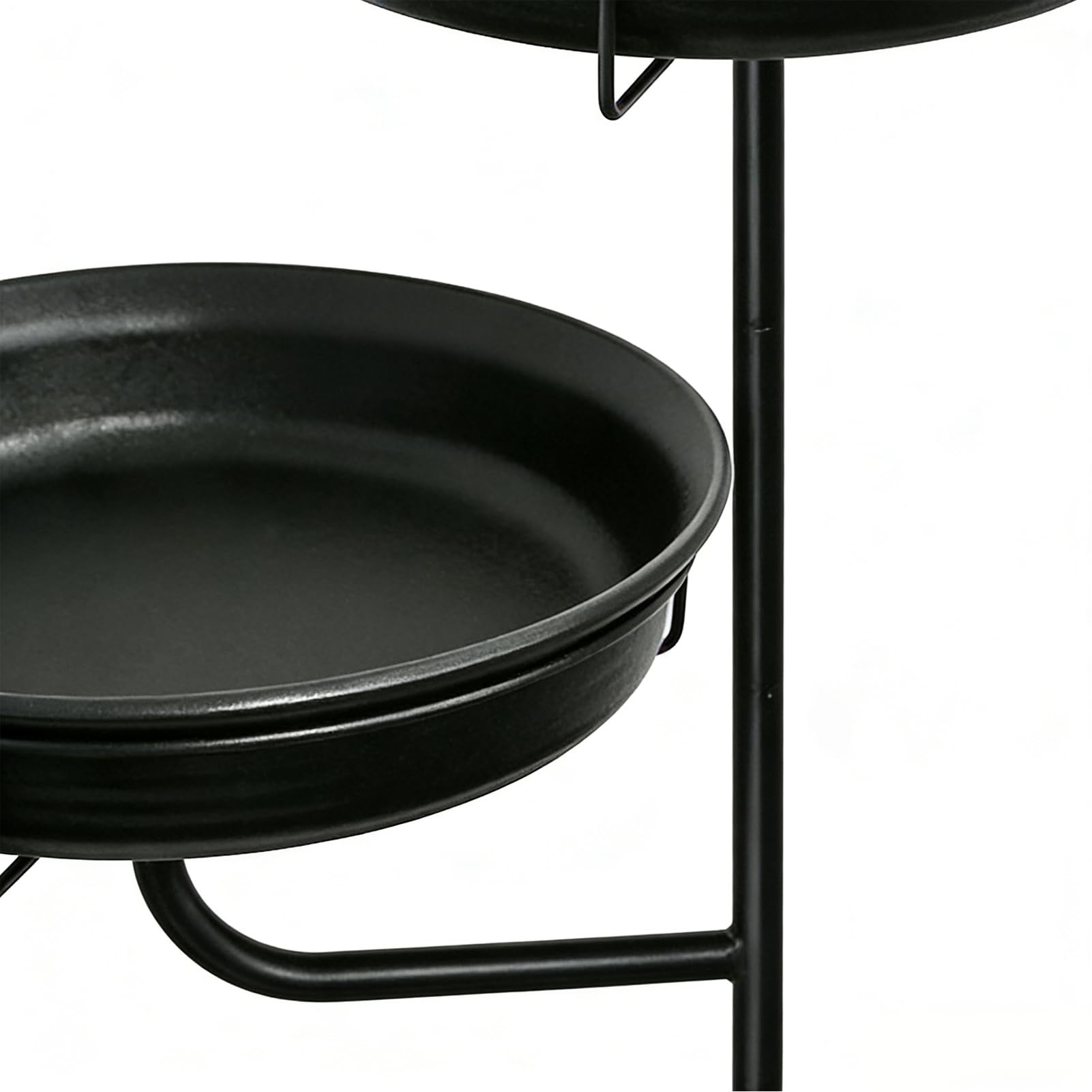 Vasca per uccelli | Vassoio per mangiatoia in metallo – Vasca per uccelli con paletto, per giardino, cortile, ponte, padiglione, prato, decorazione per la casa, paesaggio papà mamma