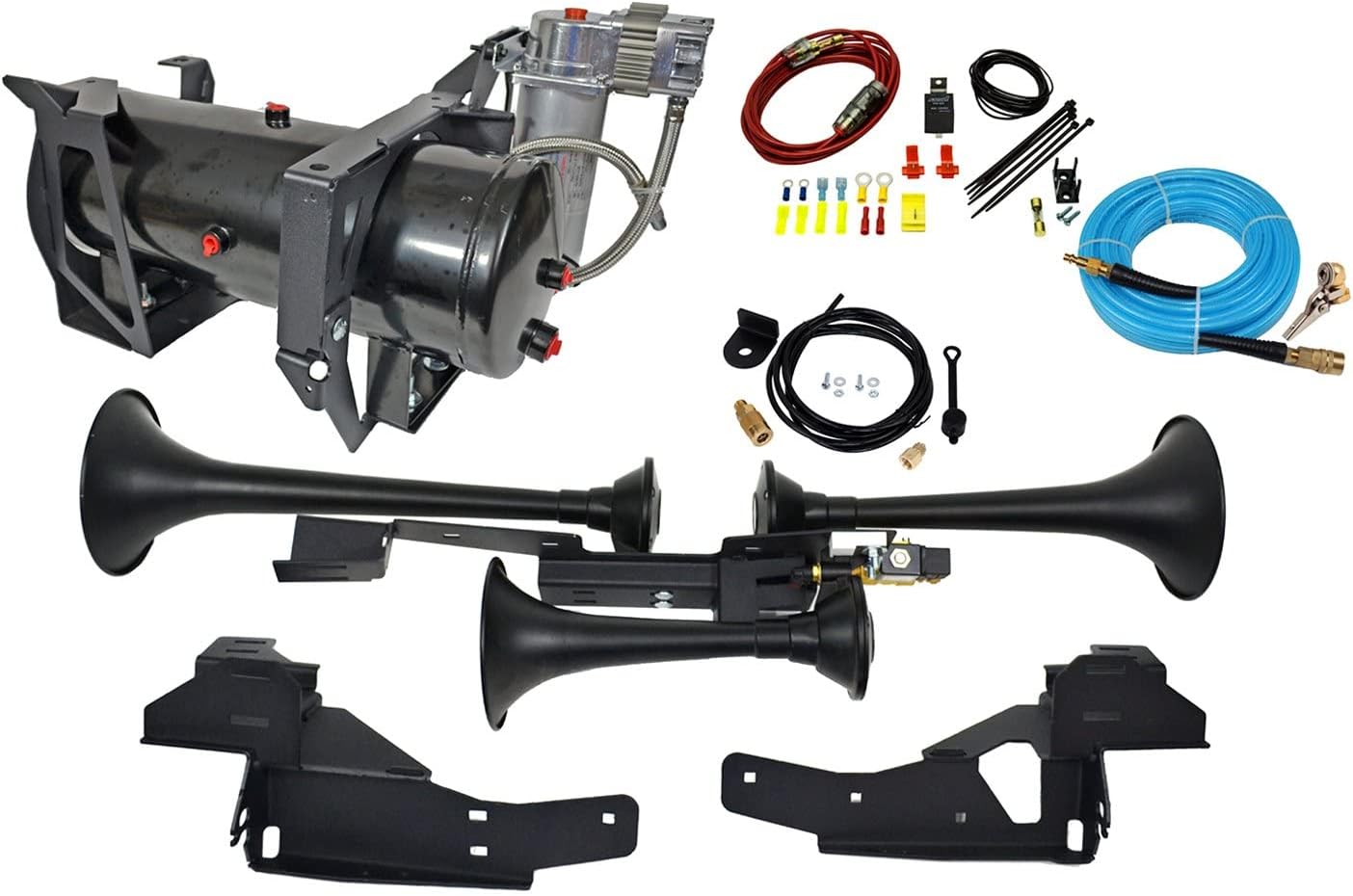 Kleinn Air Horns Direct Fit Train Horn and Onboard Air System for 2007-2019 GM 2500HD & 3500HD (GMHD-734)