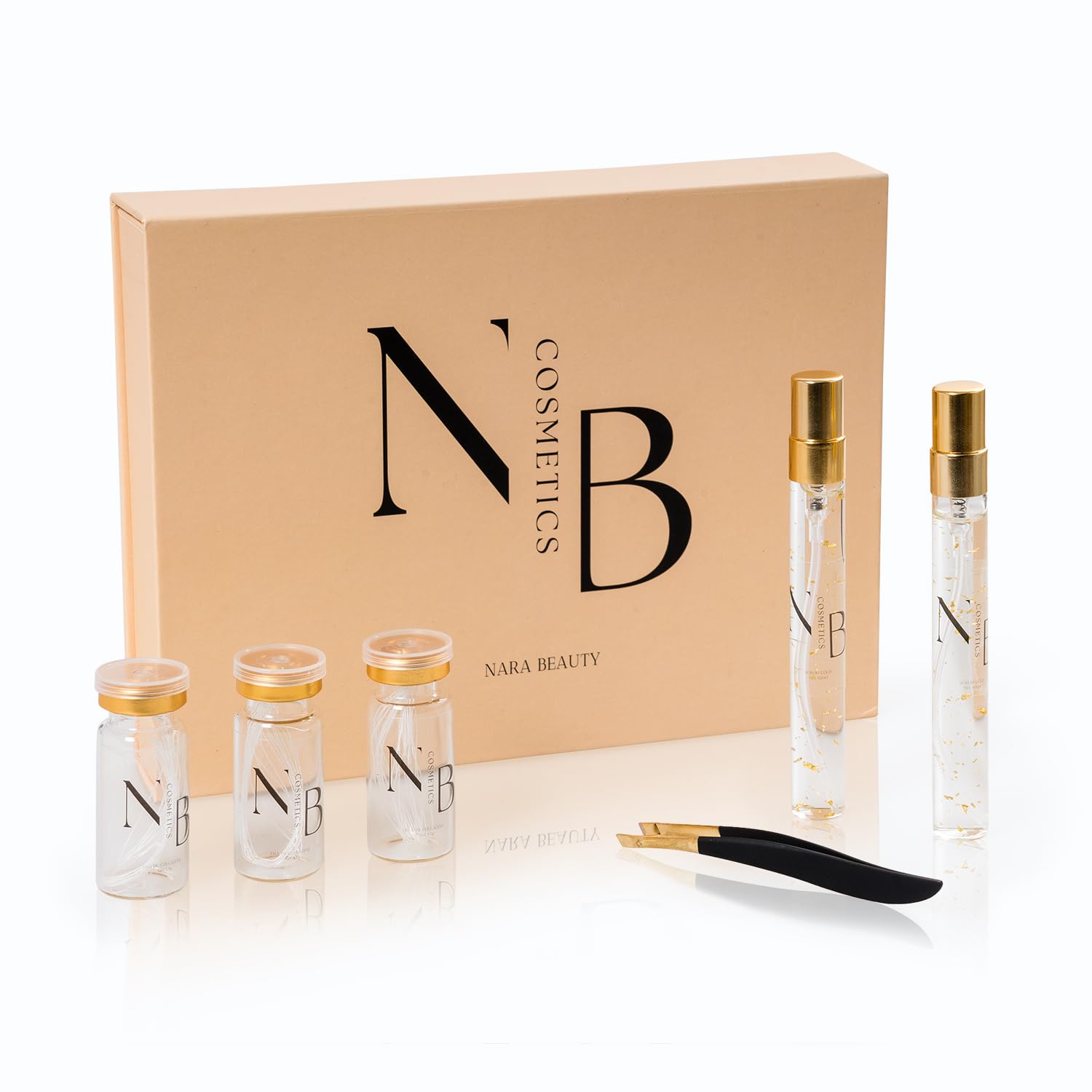 Kit Professionnel Pour Traitement Au Fils De Soie Au Collagène - 36 fils de soie - 20 ml de sérum Gold