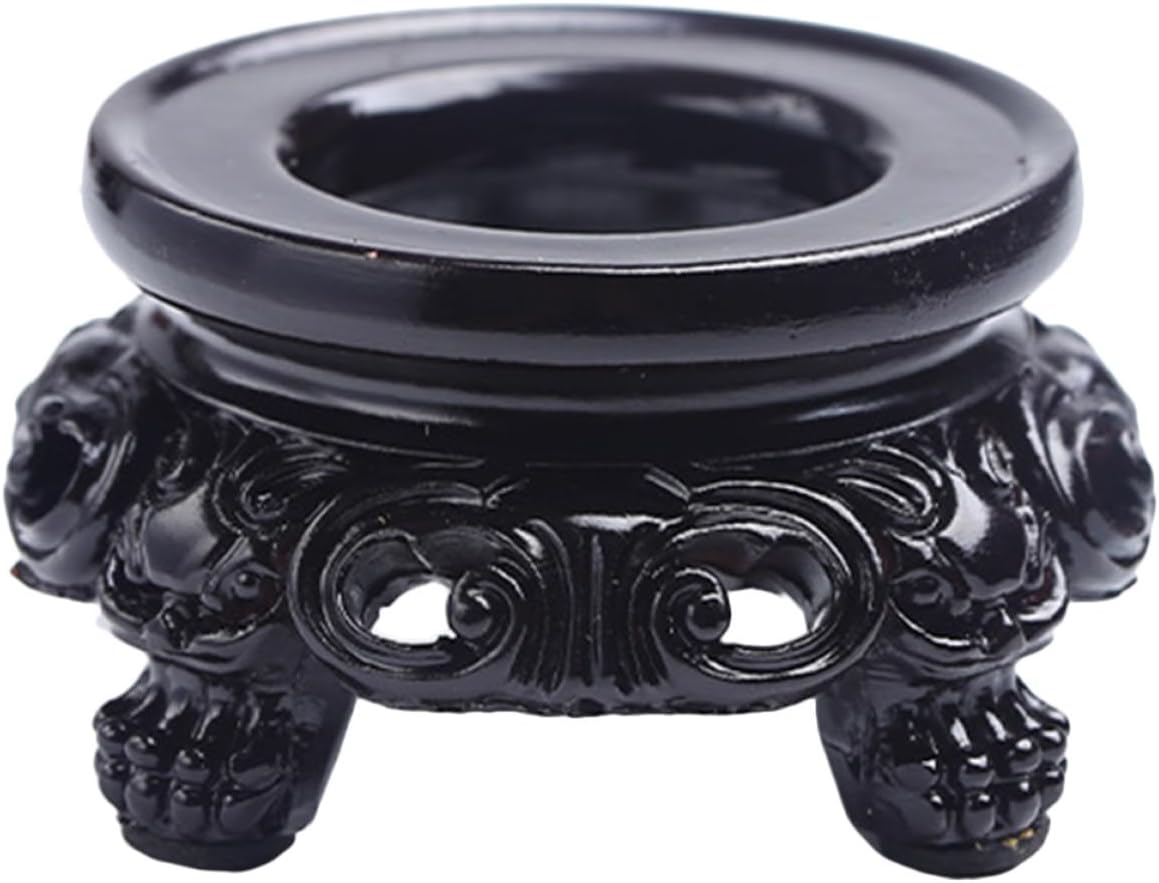 BETOOKY Resin Crystal Ball Holder Base, round Hollow Resin Pedestal for Crystal Sphere Display, Desktop Decoration Stand for Home and Office Use