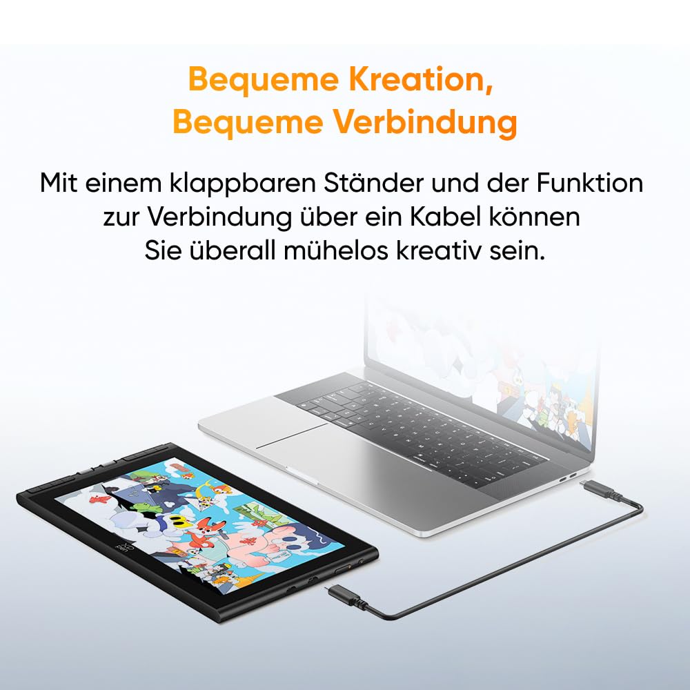 XPPen Artist 12 3rd Zeichentablet mit 11,9 Zoll Display Schwarz | X4 Smart Chip Stift, 16384 Druckstufen, X-Dial Shortcut, Ideal für Anfänger