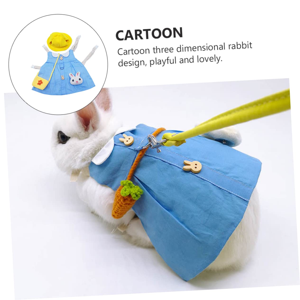 YARNOW 3 Set Guinzaglio Di Coniglio Costumi Da Furetto Vestiti Da Coniglietto Accessori Per Criceti Accessori Per Animali Domestici Cucciolo Cotone Capi Di Abbigliamento Coniglio