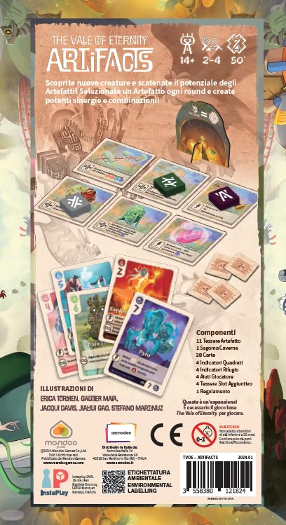 Asmodee The Vale of Eternity Artifacts, Board Game Expansion, 14+ Years, 2-4 Players, Italian Edition, Blue, Green, Brown - Image 2