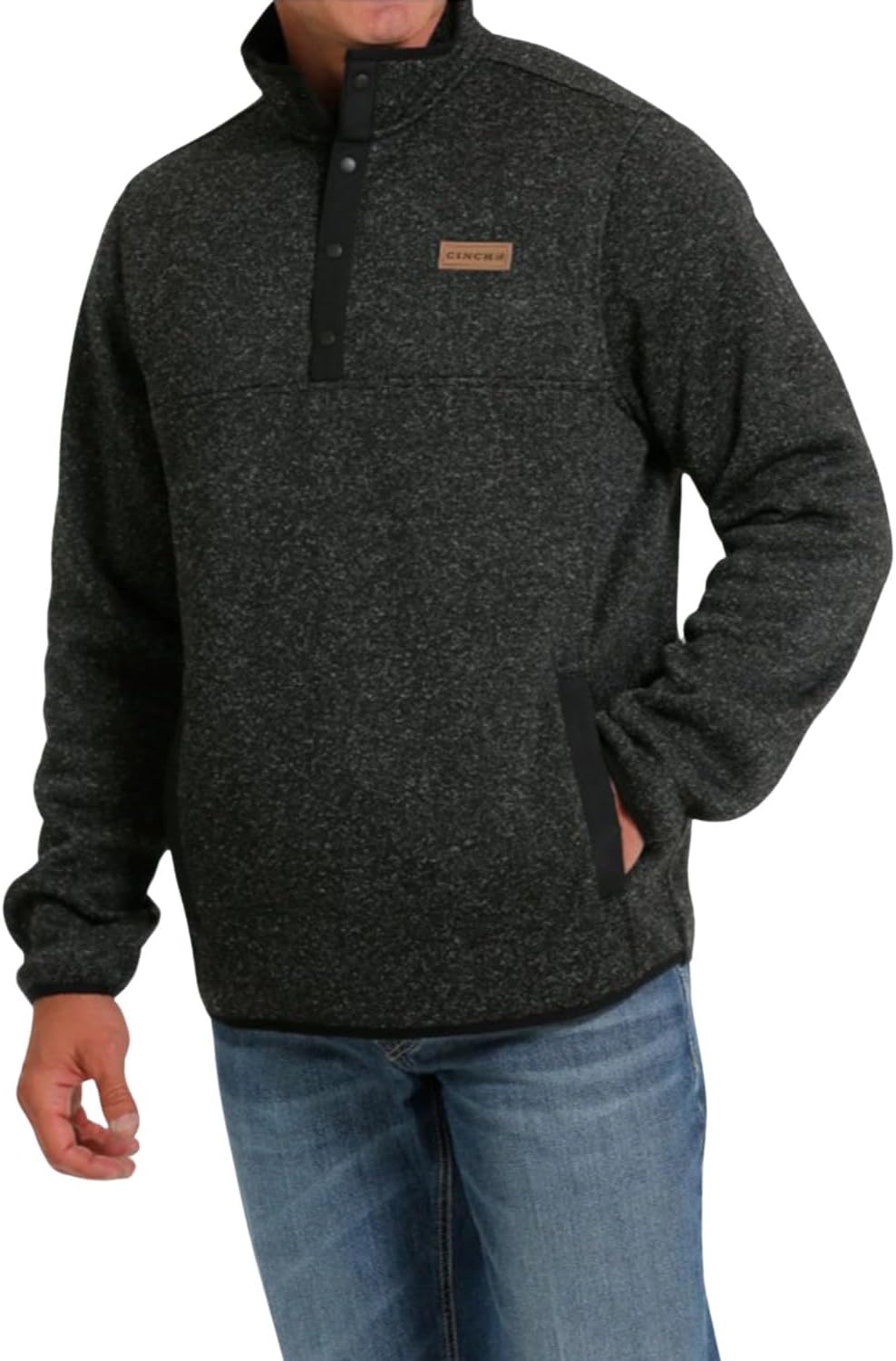 CinchMen's 1/4 Snap Pullover Charcoal Large US