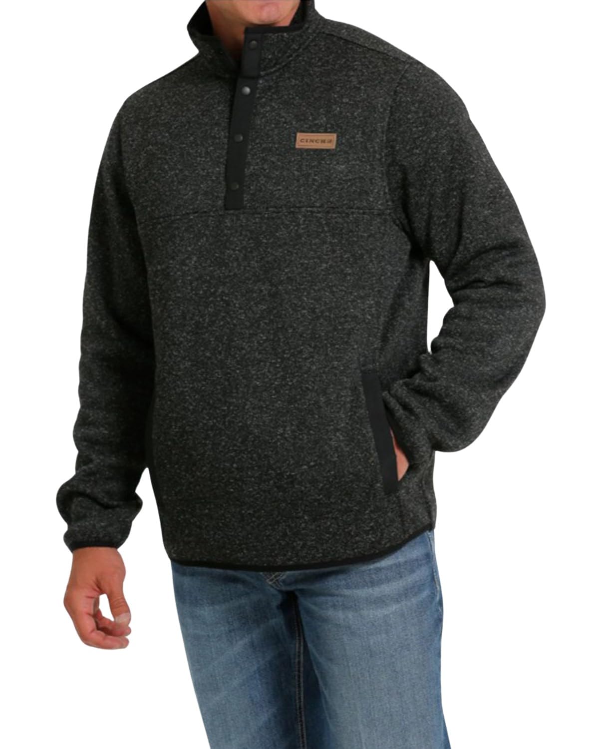 CinchMen's 1/4 Snap Pullover Charcoal Large US