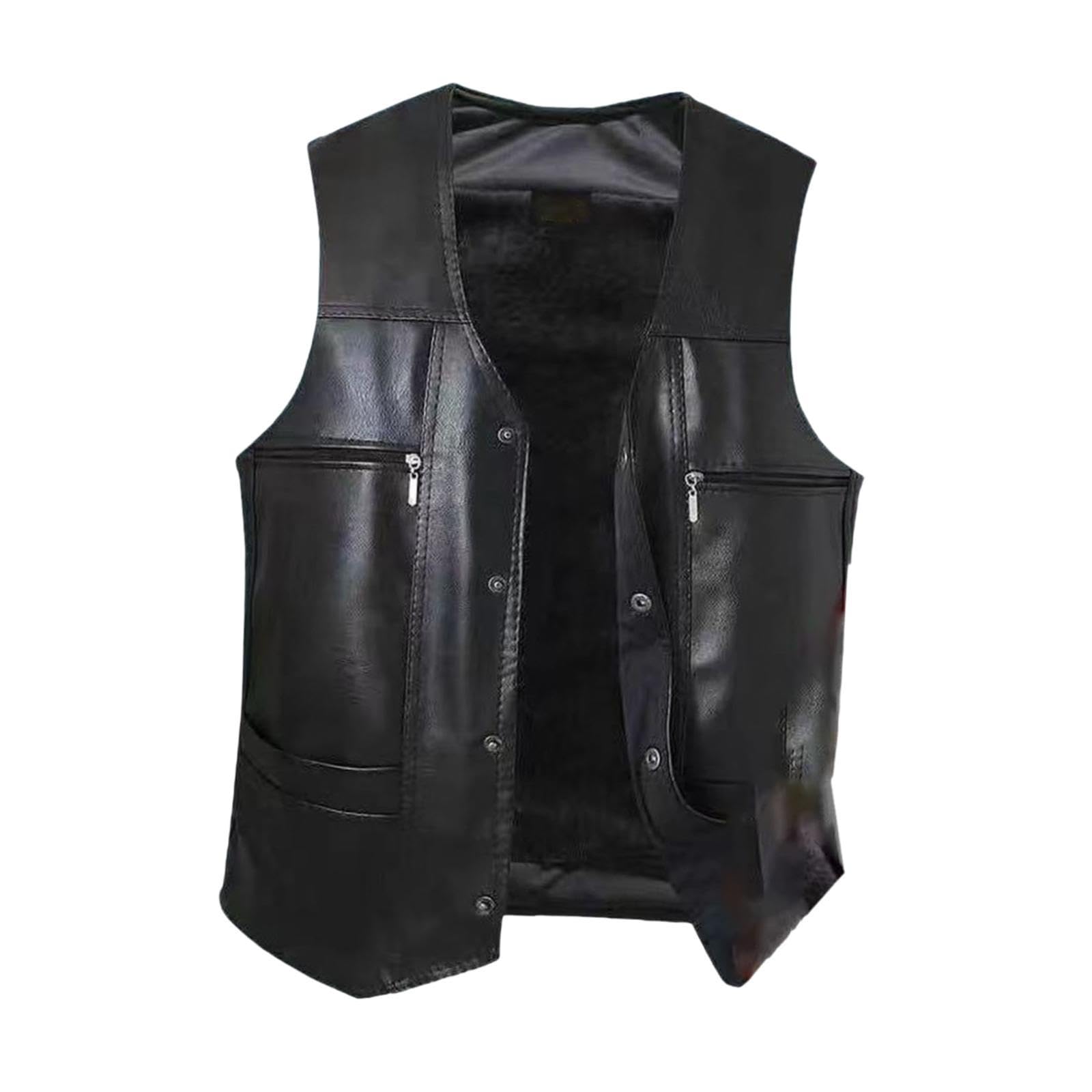 ECOMISTIQ® Waistcoat Lightweight Utility Mens PU Leather Vest for Travel Winter 3XL Black|Clothing, Shoes & Accessories |Mens Clothing|Coats & Jackets-image-40