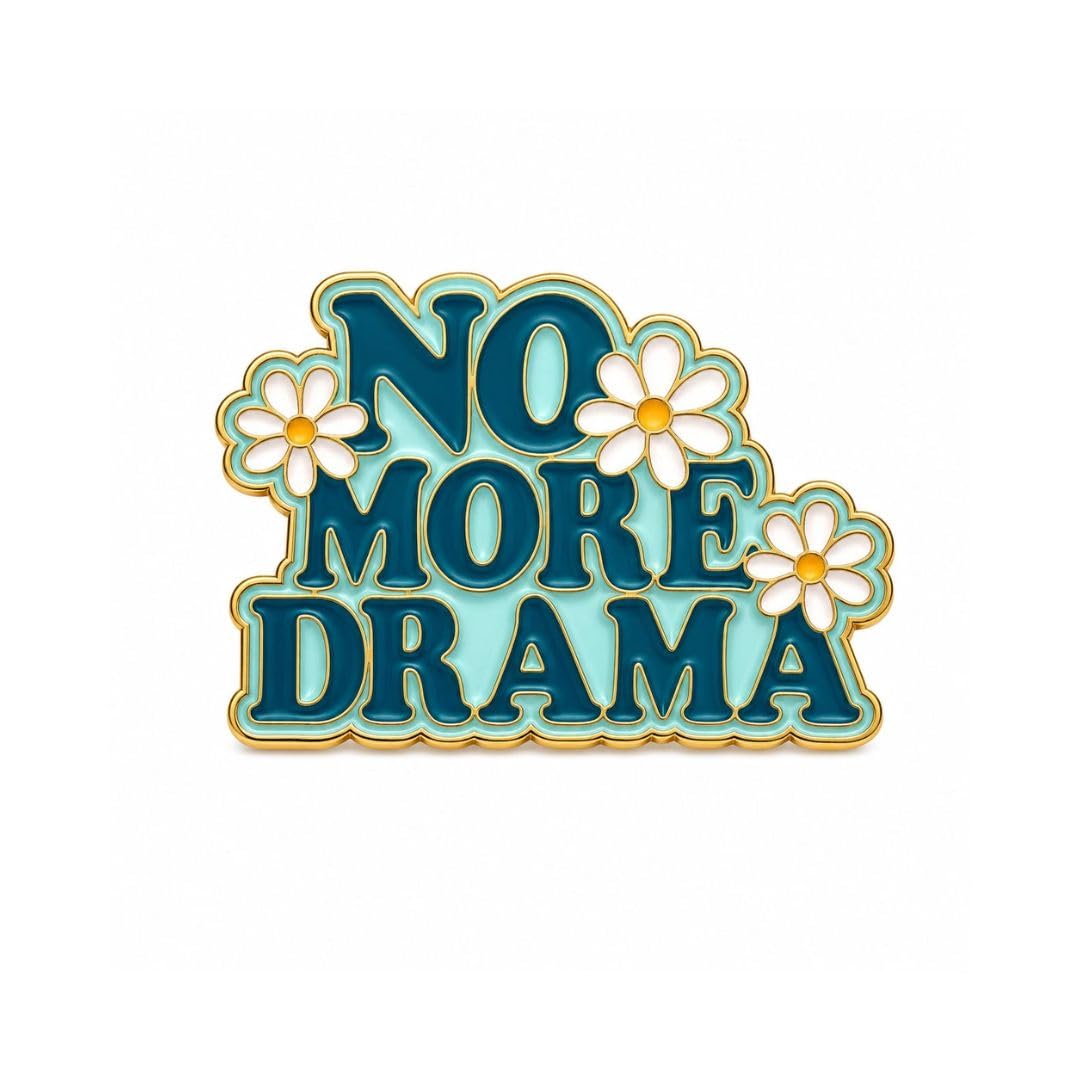 little things cute | No More Drama Enamel Pin Cute Floral Lapel Pin Metal Badge for Jackets Backpack Tote Bag Hat Denim Shirt Accessories Gift for Women Girls Friends-picture-36