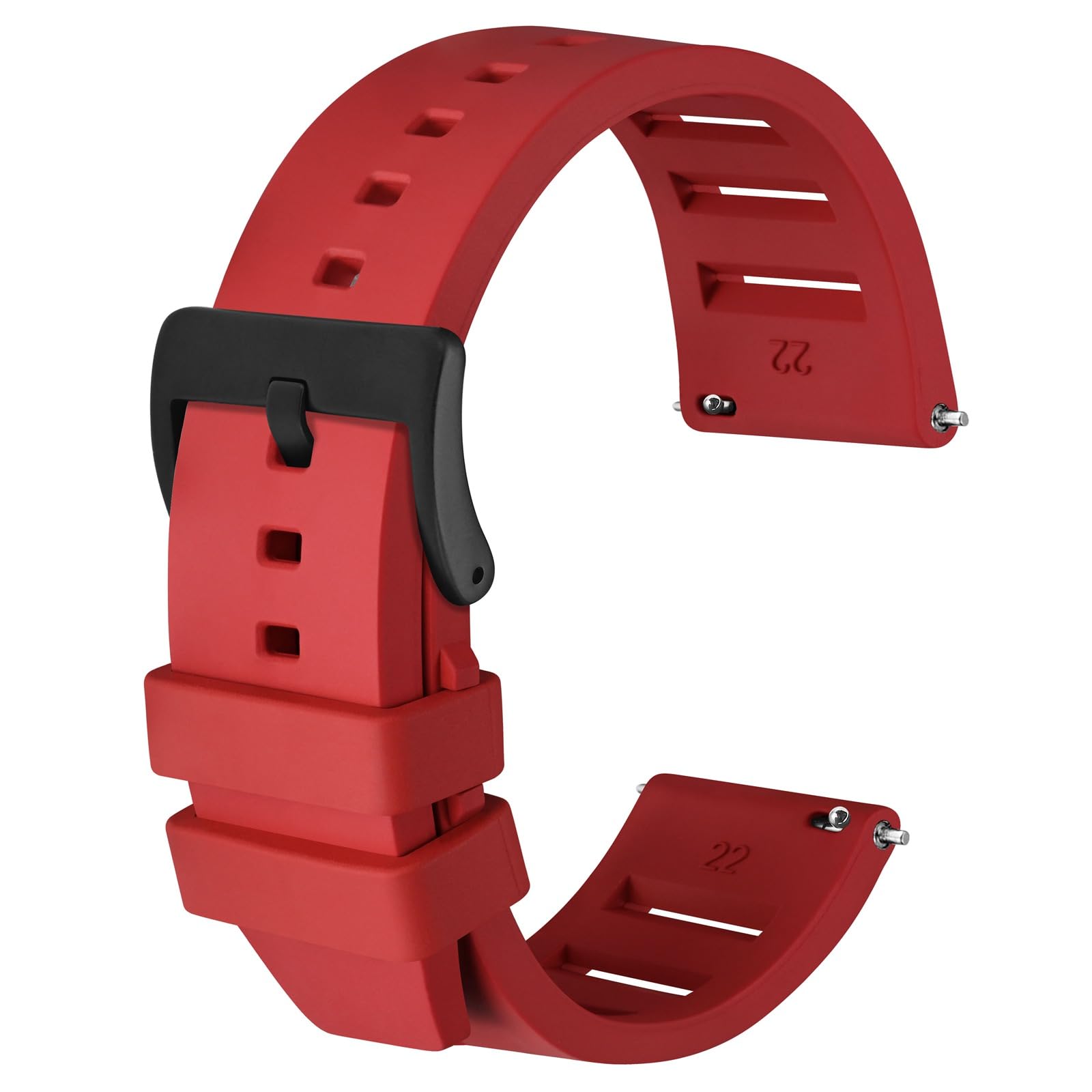 Anbeer Uhrenarmband aus Leder mit Schnellverschluss, echtes