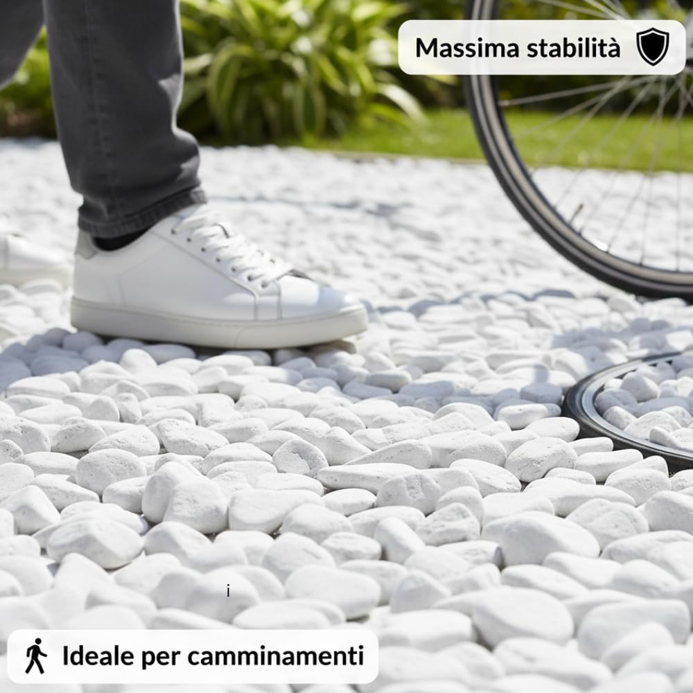FORTUNATO Kit Stabilizzazione Ciottoli Sacco 25 Kg Con Legante Formato 5 L (Granulometria: 40/60 mm)