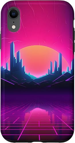 Miniatura 24 de Funda para iPhone 15 Synthwave City Retrowave 80s Vaporwave