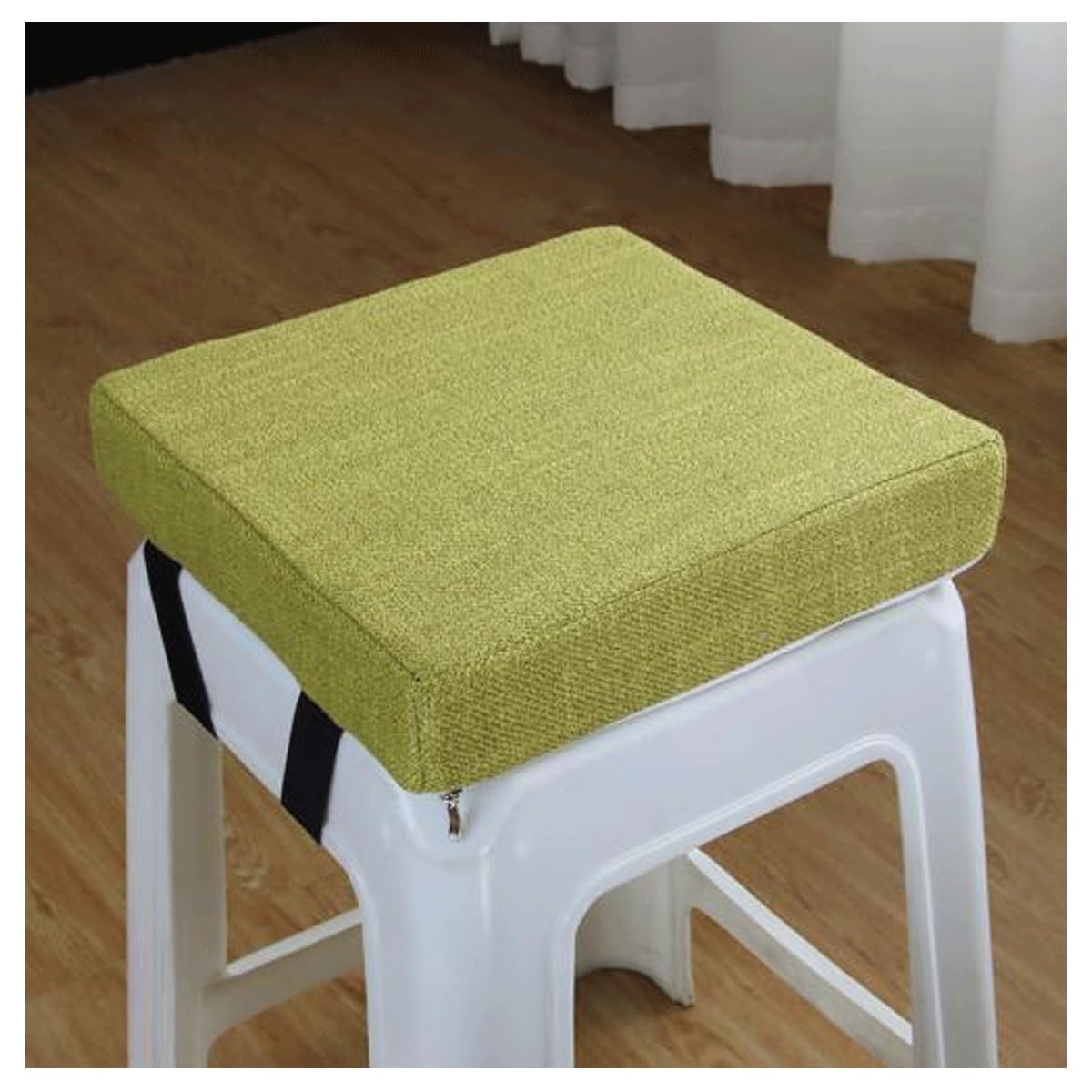 uyeoco Bar Stool Cushions,25x25,28x28cm,30x30cm,35x35cm, Seat Pads for Dinin Chairs Adjustable Kitchen, Office and Garden Chair with Ties Non Slip Comfortable Cushion(Q4,30x30x5cm)