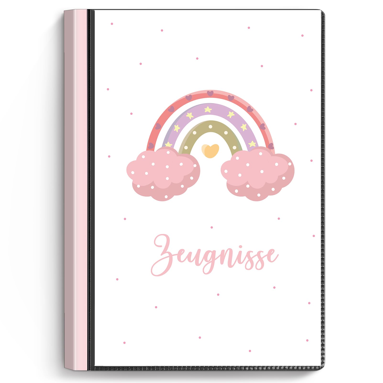 SKYDUE Zeugnismappe Mit 30 Hüllen – Zeugnissmappe A4, Zeugnis Mappe Mit Klarsichthüllen,Dokumentenmappe Für Urkunden, Zeugnisse & Zertifikate(Rainbow)