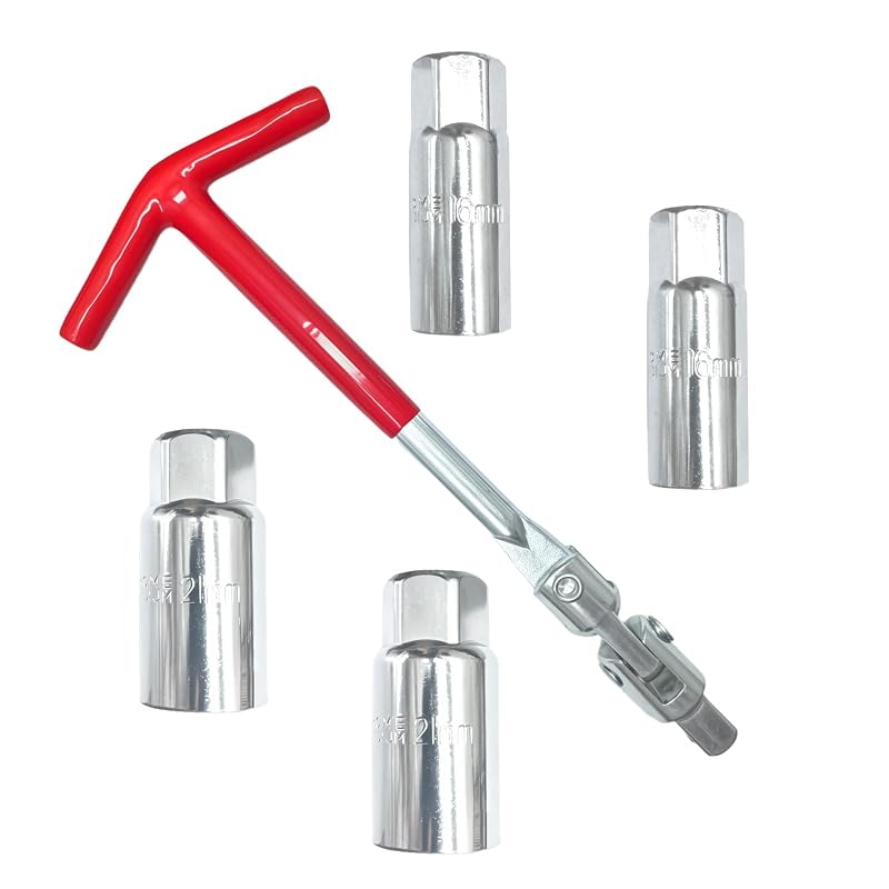 Kit de Chave para Vela de Ignição com Cabo em T e Soquetes de 16 mm e 21 mm Generic, 5 Peças