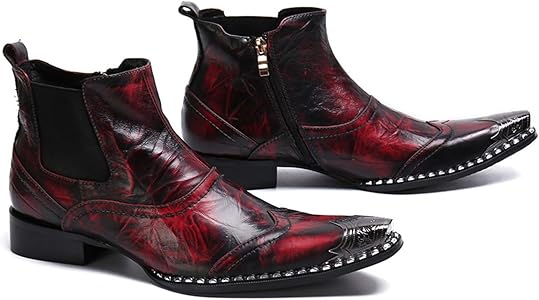 Amazon | [ジョイジョイ] チェルシーブーツ メンズ ロングノーズ