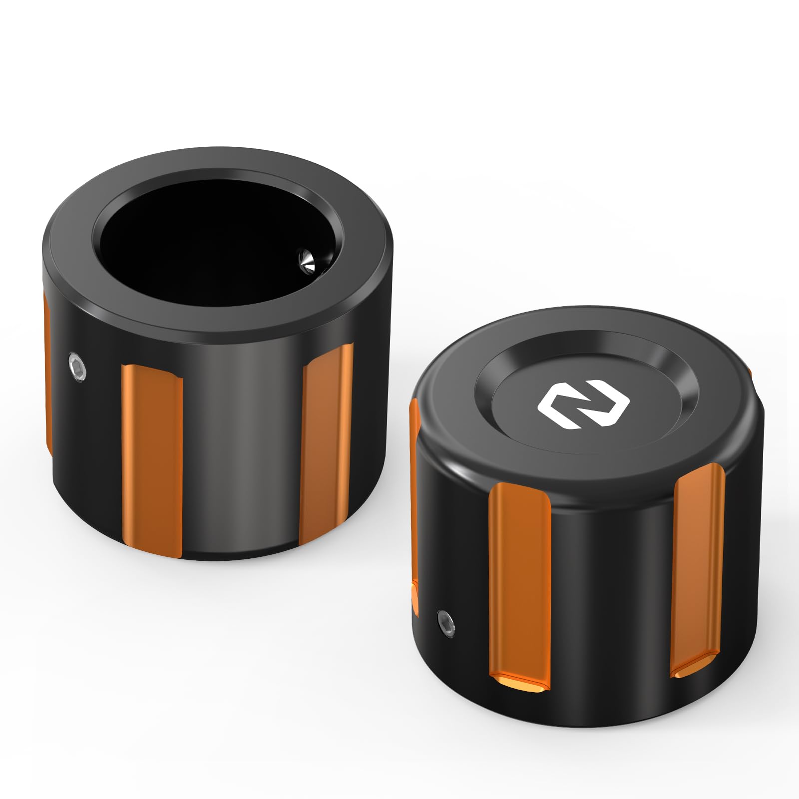 NICECNC Orange Aluminum Front Hub Cover Front Axle Nut Covers Compatible with Harley Breakout FXBRS 114 2018-2020, Electra Glide Classic FLHTC 2008-2013, V-Rod VRSCX 2007, See Fitment