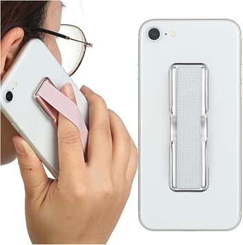 Microcase Universal Phone Back Handheld Finger Holder Cell Phone Holder with Stand - AL4937 (Black)