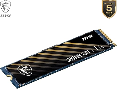 Miniatura 4 de MSI SPATIUM M371 NVMe M.2 1TB - Unidad interna de estado sólido PCIe 3x4 NVMe M.2, lectura de 2350 MBs y escritura de 1700 MBs, 3D NAND, seguridad