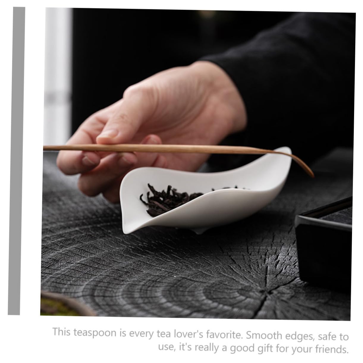 Cabilock Elegant Ceramic Tea Spoon Handleless Design for Tea Leaves Spices Flour