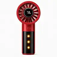 Portable Handheld Fan with Night Light, 2-in-1 Mini Turbo Cooling Fan, 5 Speeds, Digital Battery Display, USB-C Rechargeable 2000mAh, Quiet Personal Cooler for Travel, Office, Bedside, Nursery