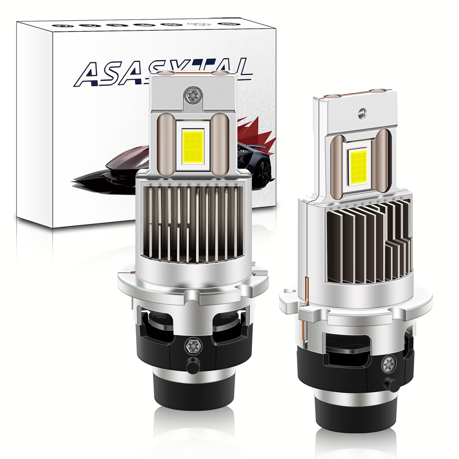D2S D2R Lampadine HID LED Bulbi del Faro, 35W 6500K Bianco Puro Super Luminoso, Canbus Error Free, Plug & Play Diretto Zavorra Originale Sostituire OEM Xenon Lampadina/Retrofit BI HID, 1 Paio