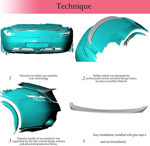 Miniatura 3 de MCARCAR KIT Alerón trasero del maletero para Mercedes Benz C197 R197 AMG Coupé Convertible 2 puertas salida de fábrica S280 S300 S350 S400 S450 S500