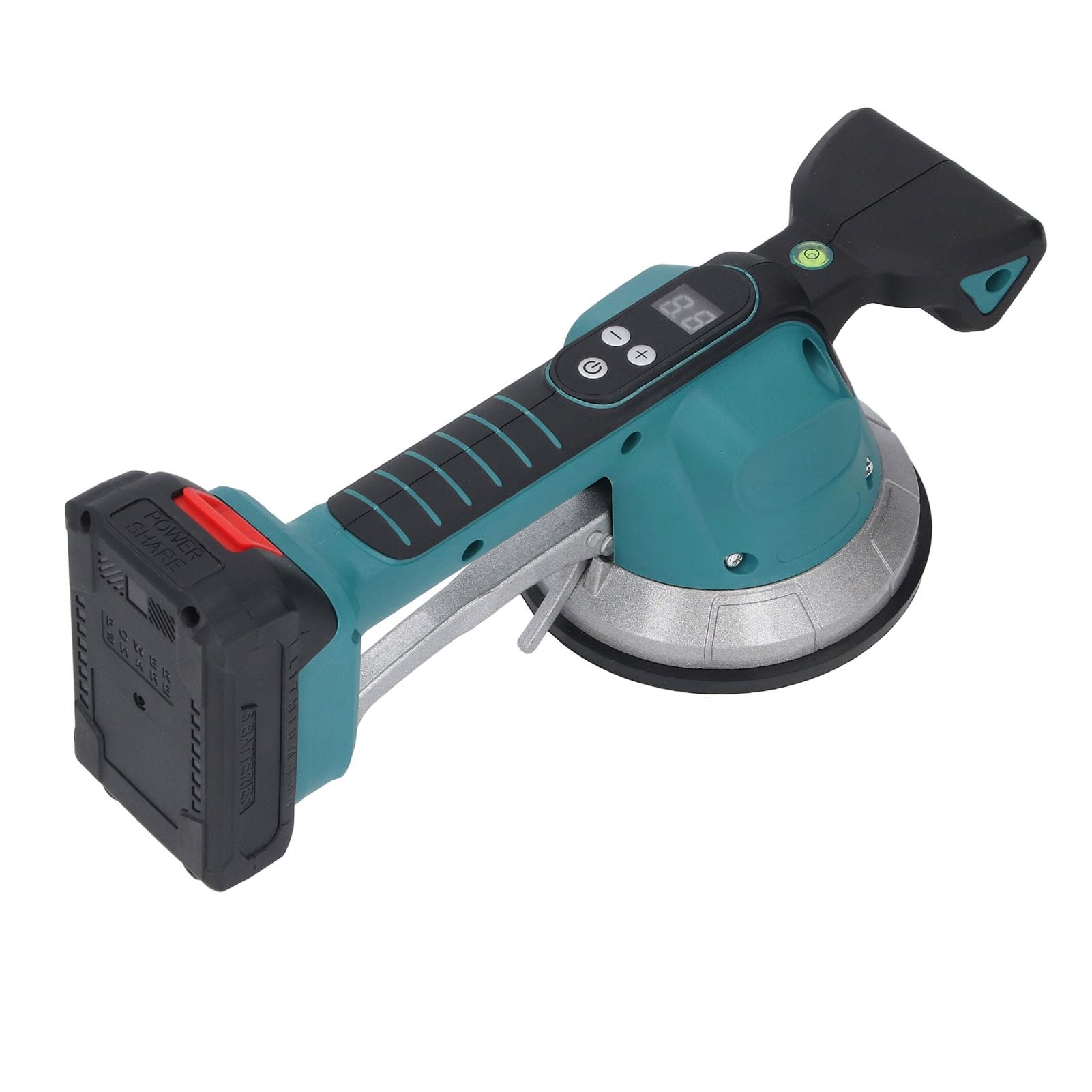 Dispositivos de Vibración de Azulejos, Máquina de Tiler, Vibrador de Baldosas con 10 Engranajes Velocidad Ajustable, Taza de Succión, Pantalla Digital LCD