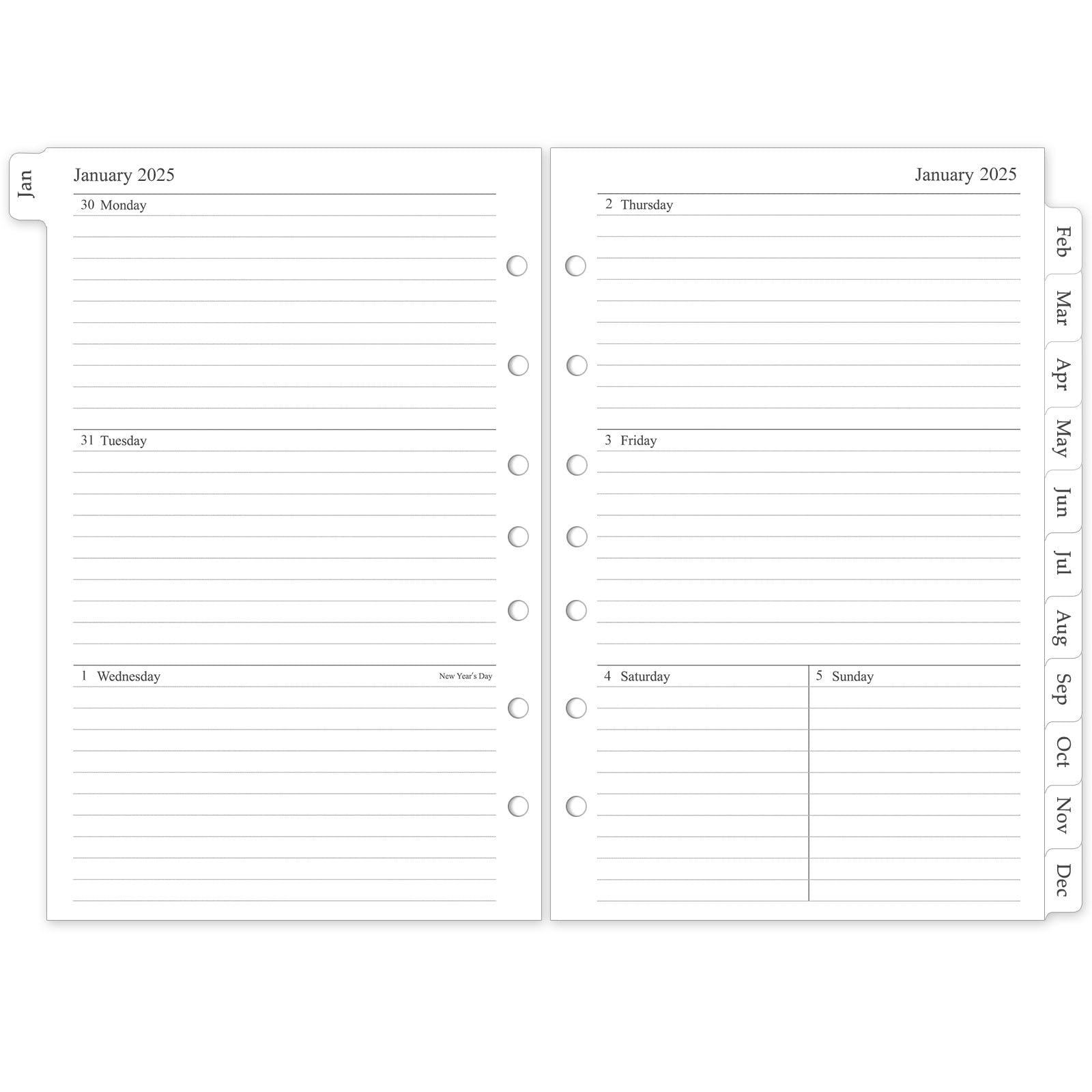Amazon.com : 2025 Weekly & Monthly Planner Refill, planner Inserts with Monthly Tabs, Size 4, 5.5 amazon-com-2025-weekly-monthly-planner-refill-planner-inserts-with-monthly-tabs-size-4-5-5-x8-5-7-hole-punched-office-products