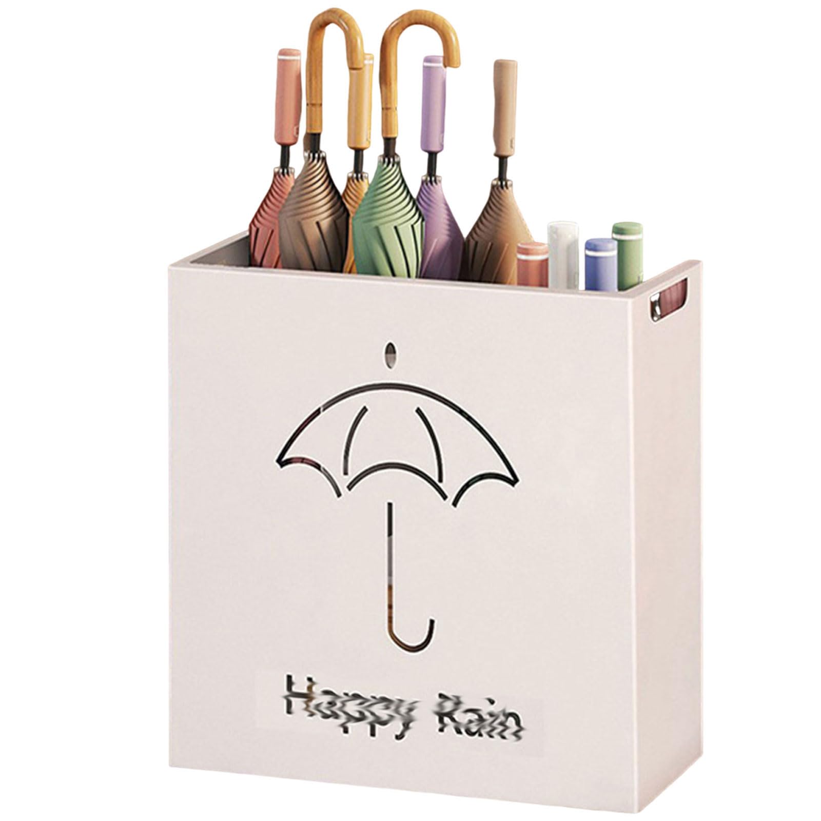 Grand porte-parapluie design évidé métallique pour rangement de 12 parapluies pliants