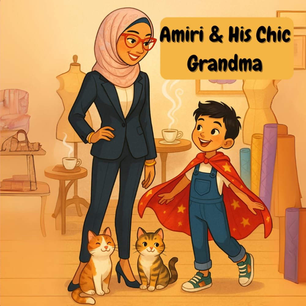 Amiri & His Chic Grandma: Beautifully Illustrated Full Premium Colour 8.5 x 8.5 Children's Storybook About A Little Boy Who Just Wants to Be Like His Grandma (Amiri & His Grandma)