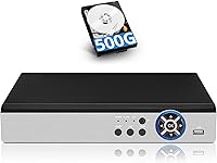Fuers 5MP Lite 8CH DVR Recorder with 500G HDD, H.265+ 6-in-1 Hybrid (AHD/TVI/CVI/XVI/IP/CVBS), AI Human Detection & Push Alerts