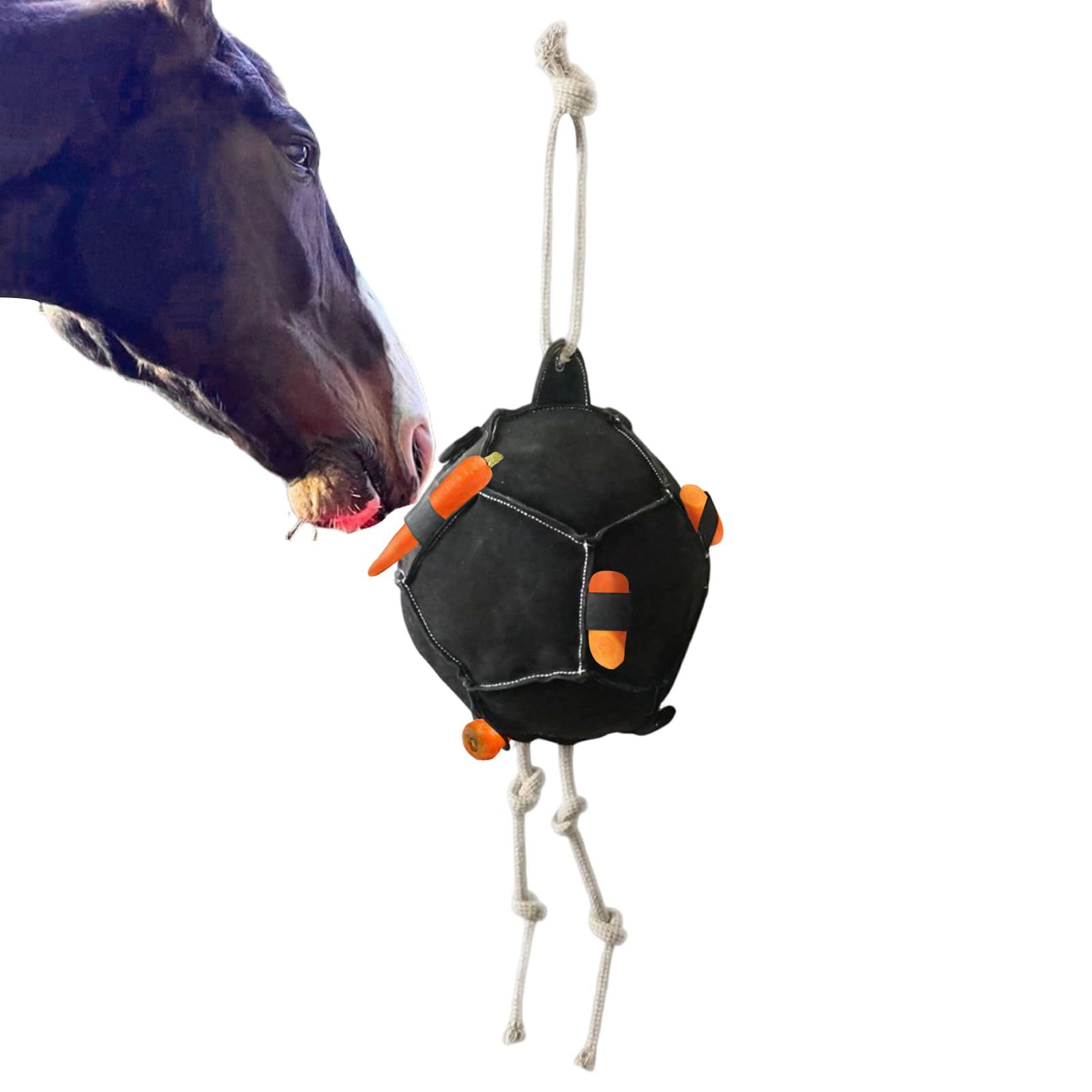 Horse Treat Ball - Carrot Feeder Ball - Carrot Slow Feeder, Treat Dispenser And Hay Holder, For Training Boredom Relief Horses Goats Sheep Cattle Farm Stable Field Stall
