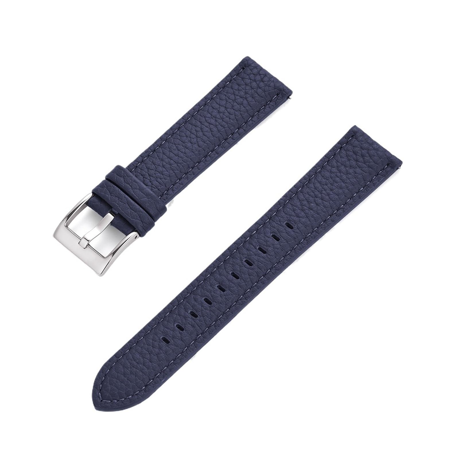 Genérico NASUNJIA Correa de reloj de cuero genuino suave con patrón de lichi de 20 mm y 22 mm for hombres y mujeres, correa de reloj de liberación rápida.