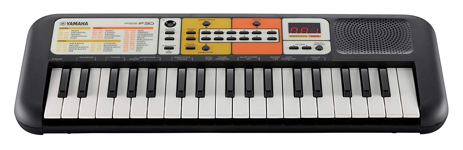 Yamaha PSS-F30 Portable Mini 37-Key Keyboard With Promotional Value Pack Includes Bag, Drawing Book, Wax Crayons (Battery and USB powered)-picture-9