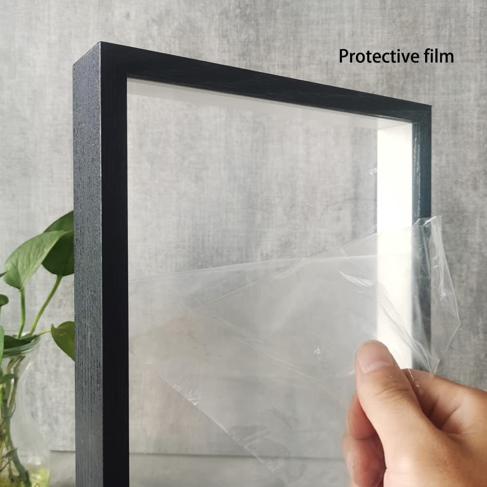 Cornici Foto Cornice for foto in legno 3D fai-da-te Profondità 3 cm for la visualizzazione di opere tridimensionali for in Decor(Black frame,15X20cm 8inch)