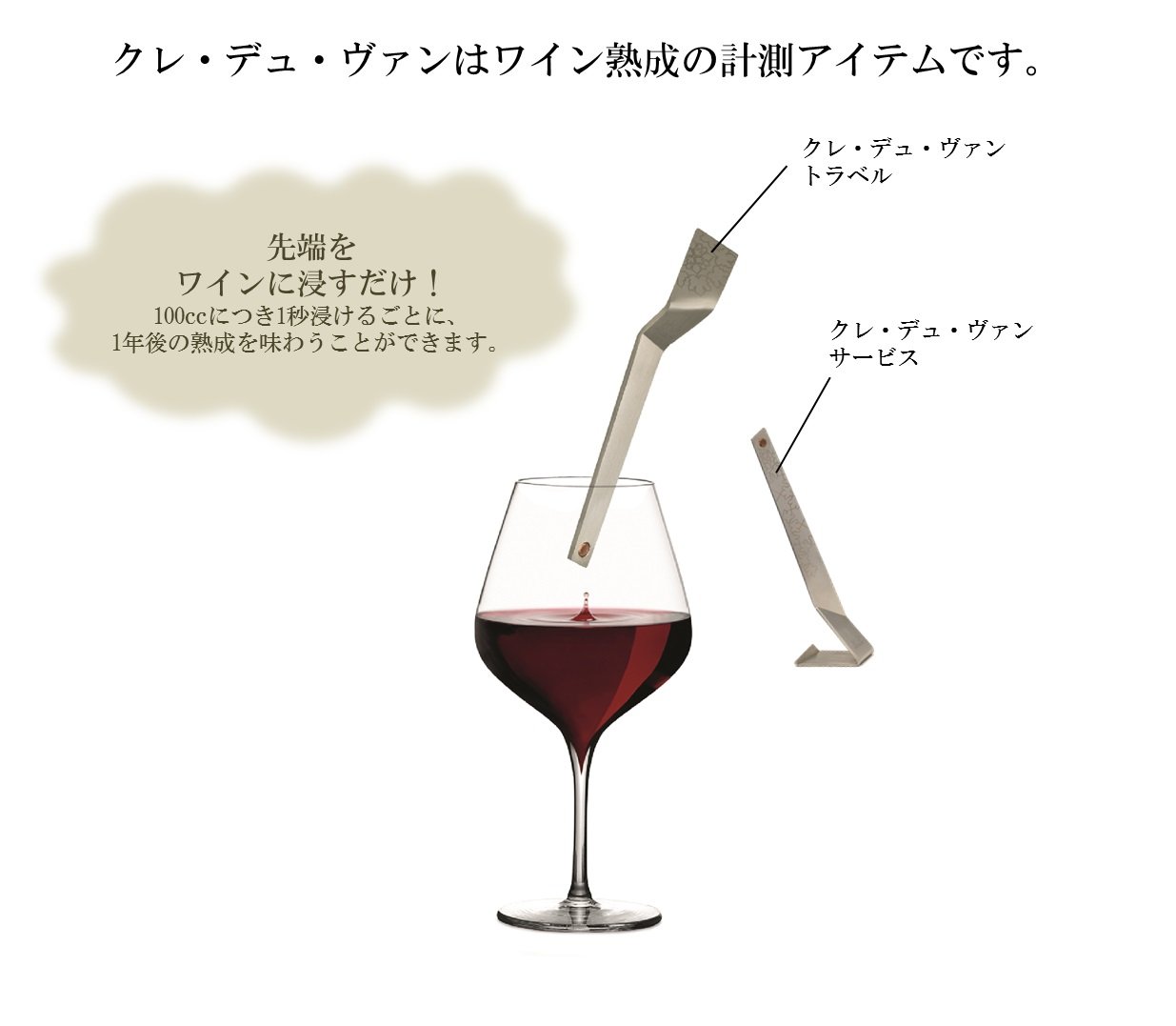 Peugeot Clef du Vin ワイン熟成テスター Fine-tune the wine to suit