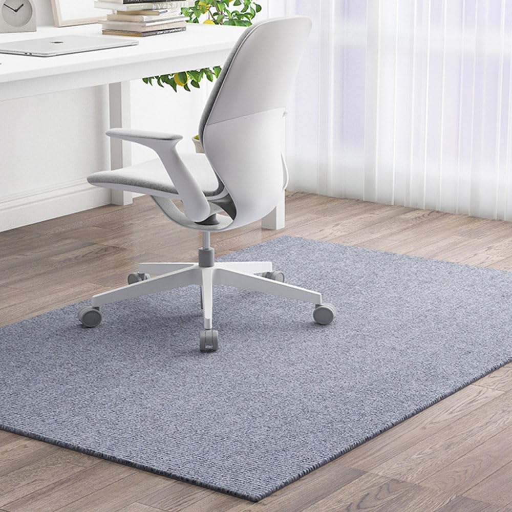 Odot Office Chair Mat for Carpeted and Hardwood Floor Protector, TPE Non-Slip Computer Gaming Rolling Chair Desk Mat Multi-Purpose Protection Carpet for Home Wooden Floors (Gray,100x100cm)