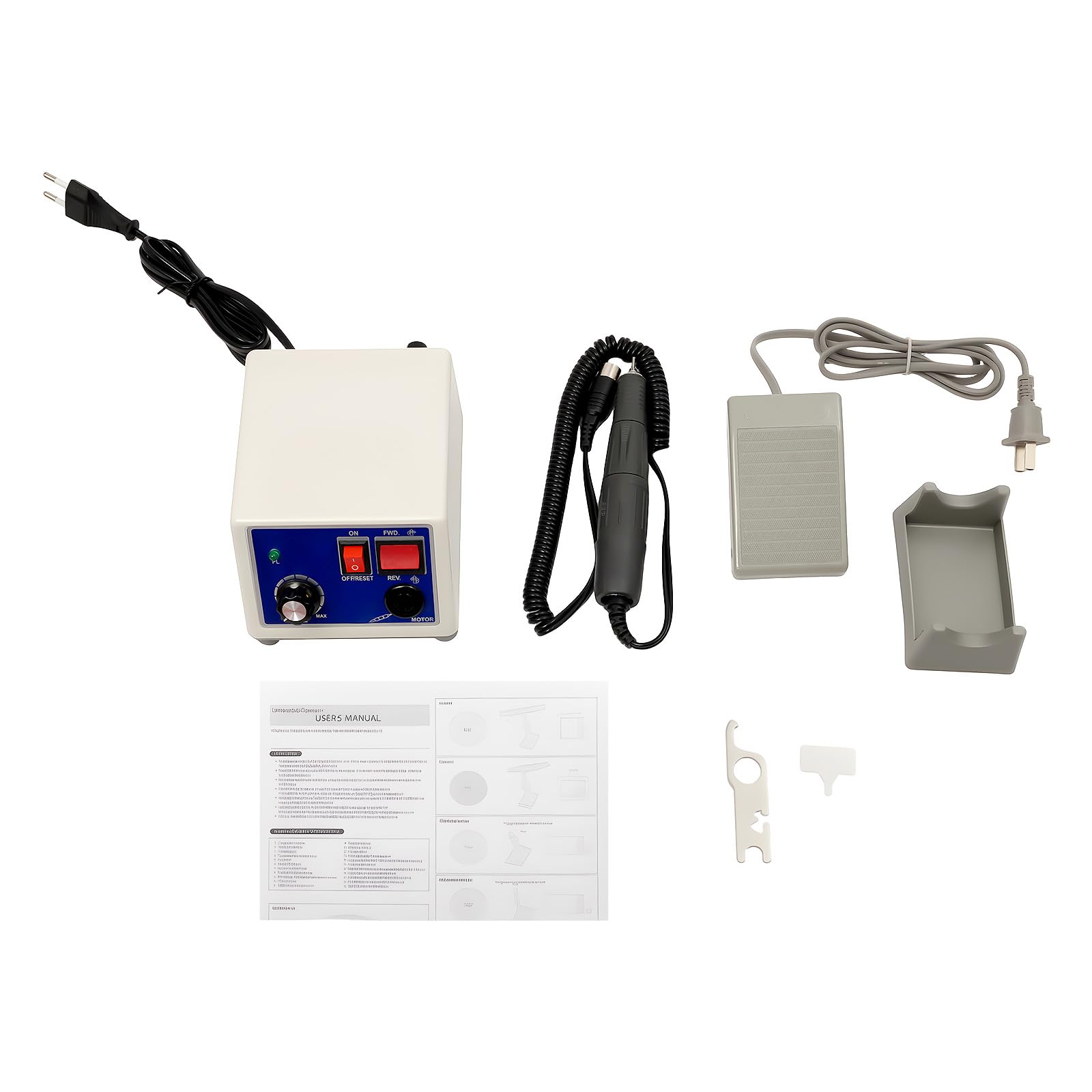 Micromotore da laboratorio, per maratona dentale, micromotore con manipolo e angolo, 0-35000 giri/min, lucidatrice dentale, pedale, lucidatrice da laboratorio, per gioiellieri, modellismo