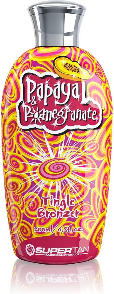 SupertanPapaya & Pomegranate tingle bronzer sunbed tanning lotion cream (200ml bottle)