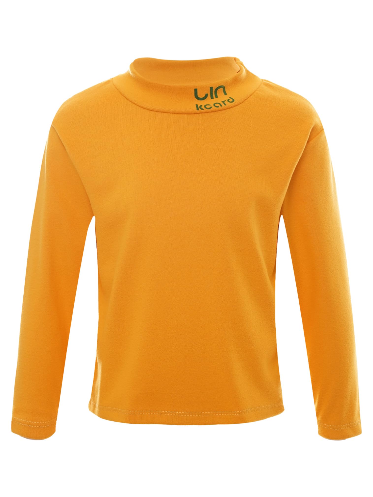 easyforever Toddler Kids Boys Girls Thermal Underwear Top Long Sleeve Mock Neck Athletic Tee T-Shirts Undershirt Yellow 11-12 Years