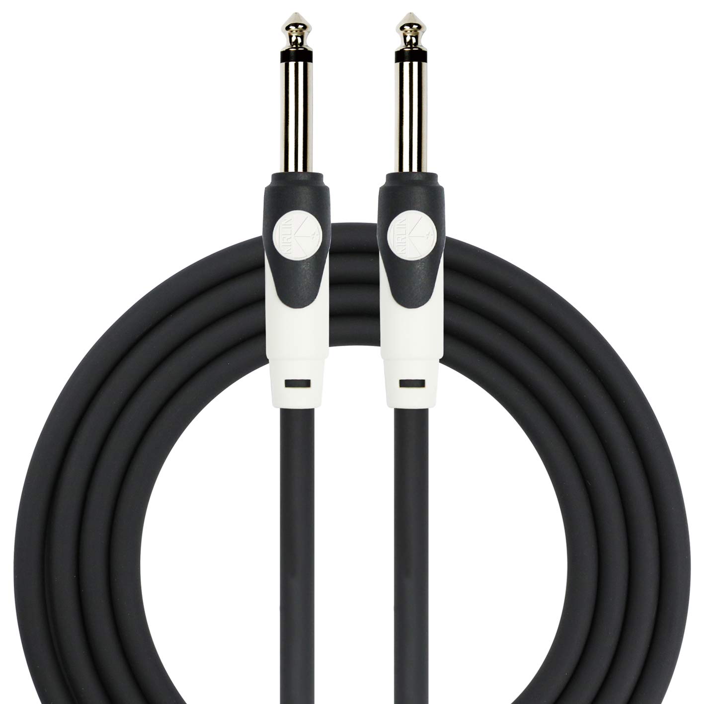 Cable LGI-201-10/BK 10-Feet Straight 1/4-Inch Plugs LightGear Instrument Cable with Black PVC Jacket