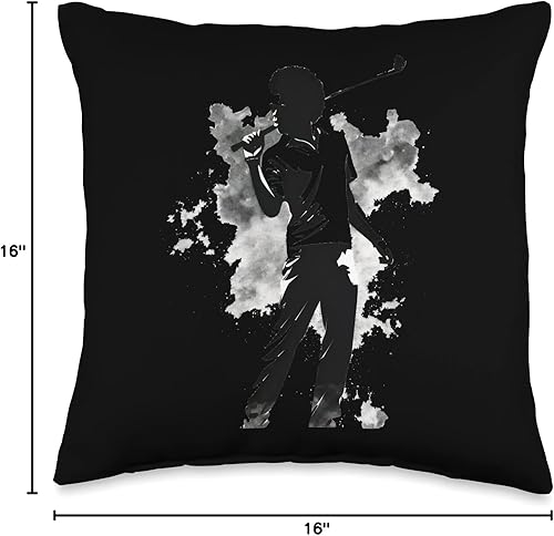 Miniatura 4 de Golf Afros Black Pride Golfing Gifts Golfista Afro Man Player African American Golfing Men Throw Pillow, 16 x 16, multicolor