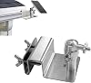 Witi Gutter Mount for Eufy, Arlo Solar Panel , Adjustable Stainless Steel Mount Bracket to get Sun , No Drill Installation Compatible with 14 Screw Camera