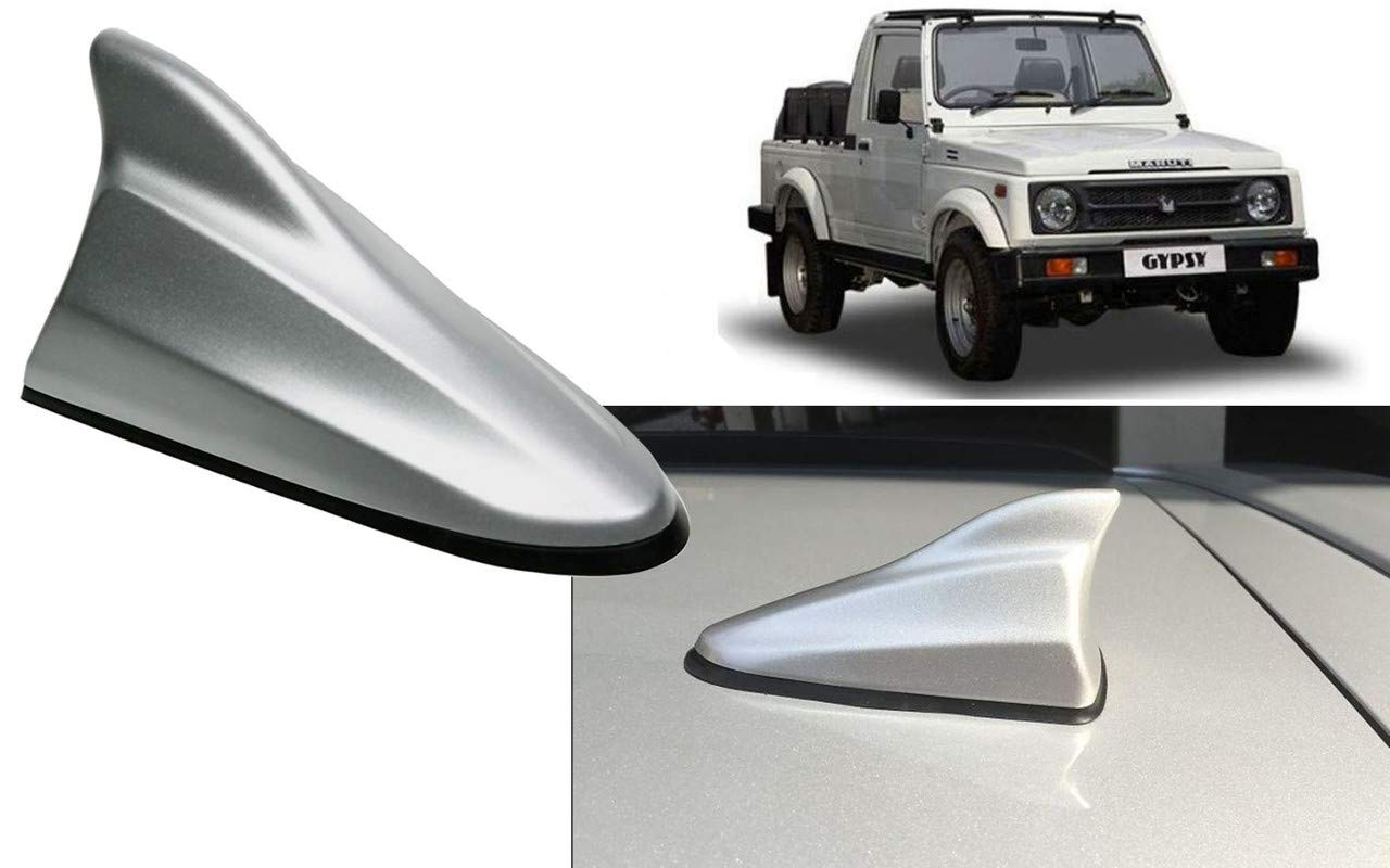 Auto Kite - Silver Car Shark Fin Replacement Signal (AM/FM) Receiver Antenna for Gypsy King