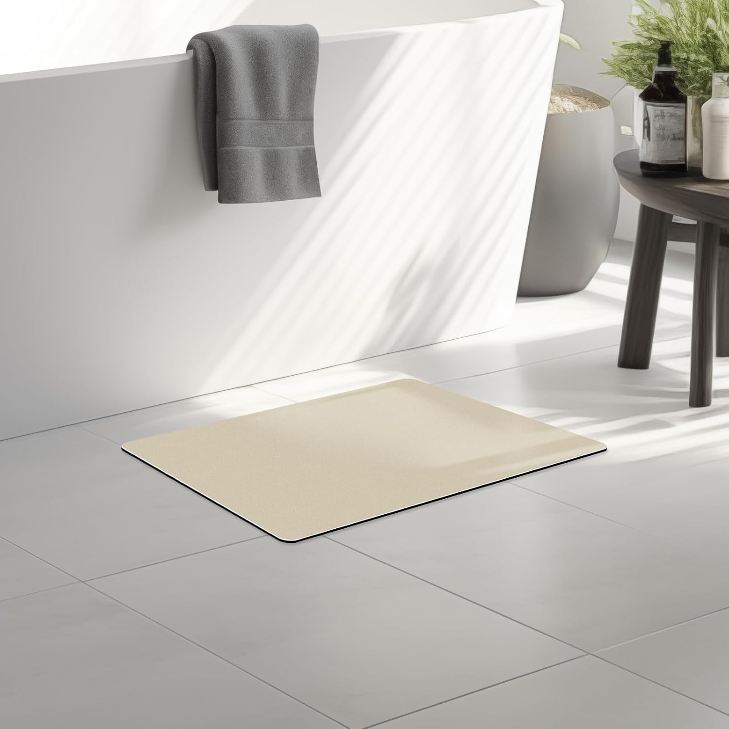 Amazon.com: Matace Super Absorbent Thin Bathroom Rug, Quick Drying Bath ...