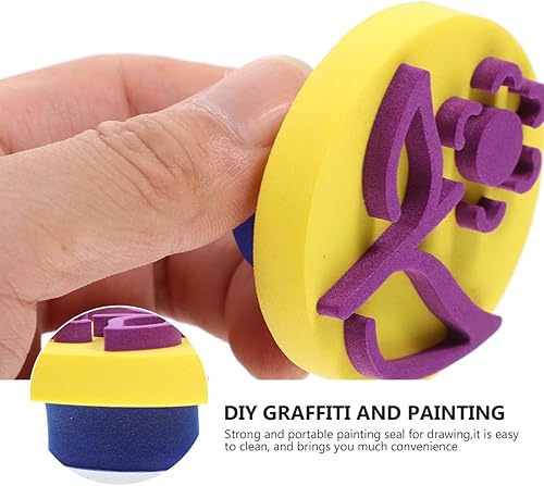 Miniatura 3 de 6 esponjas de pintura EVA, sello de espuma, sellos de esponja para dibujo, aprendizaje temprano, color aleatorio