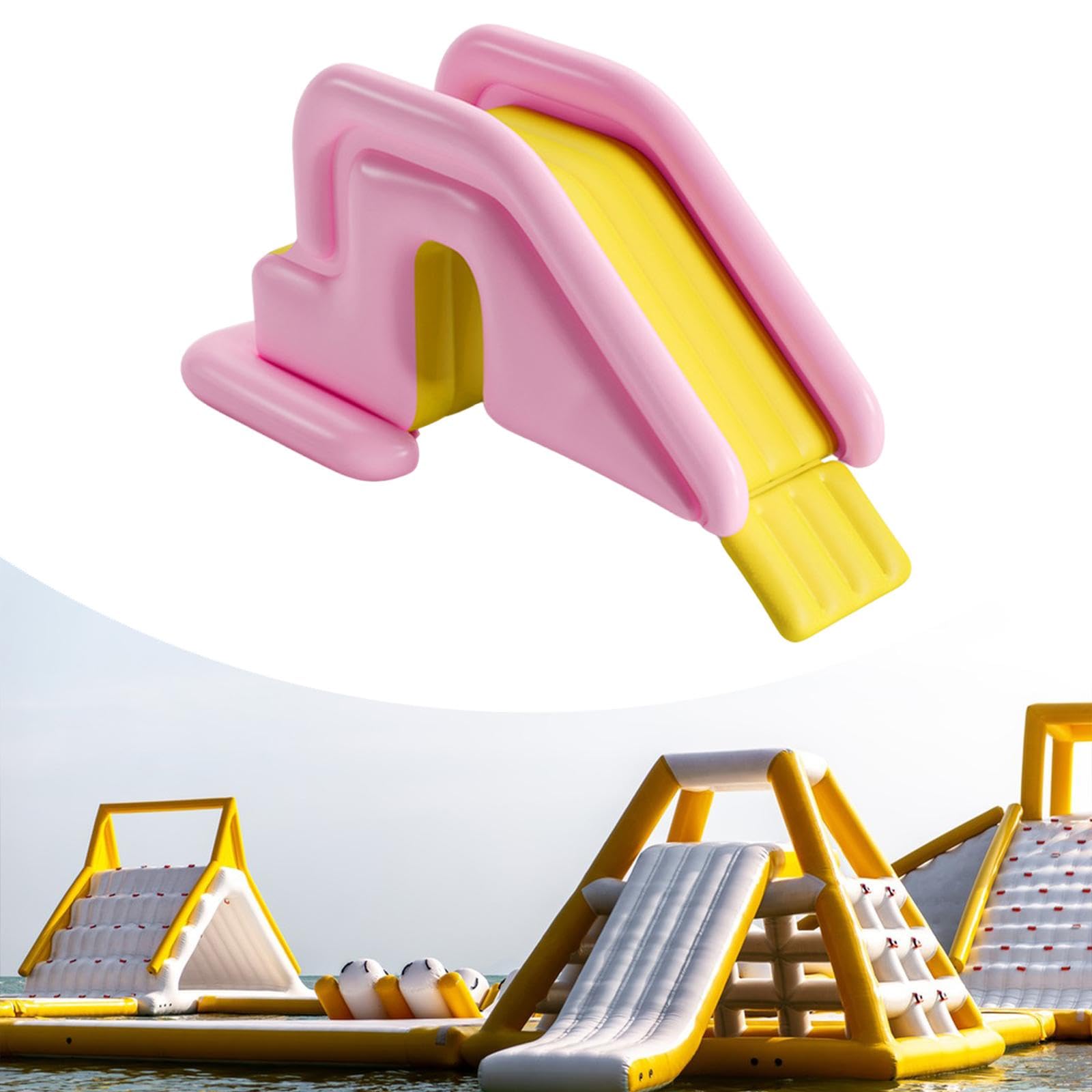 Scivolo Acquatico Gonfiabile per Bambini Scivolo da Gioco Resistente con Base Versatile Adatto per Interni Esterni E Feste, Rosa