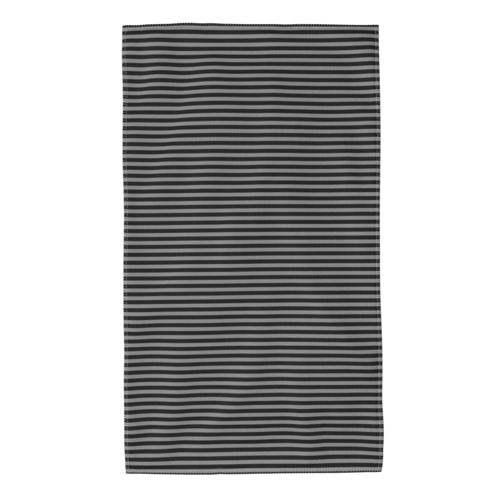 Anceky Black Stripes Towels Absorbent Quick Drying Hand Towels for Face Hair Bath 27.5x16in